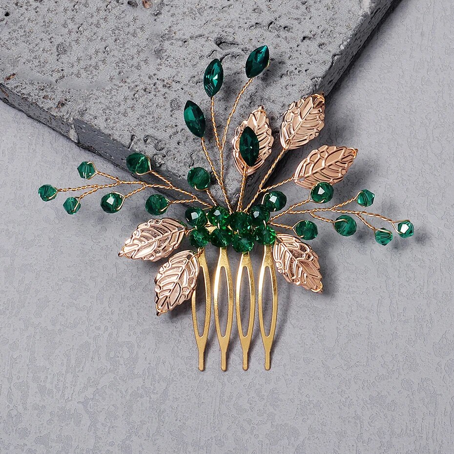 Peineta para el pelo de novia con perlas de cristal, tocado con diamantes de imitación, pinza para el pelo para novia, diademas, accesorios, joyería