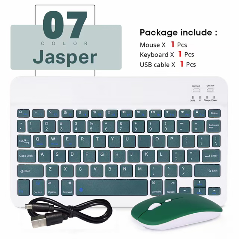 Teclado español coreano para tableta y teléfono, teclado recargable, juego de ratón para iPad, Xiaomi, Samsung, teclado inalámbrico para iPhone