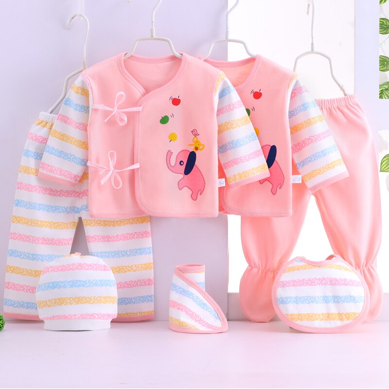 7pcs/set Boutique Newborn Baby Set 100% cotton 0-3months infant underwear Grooming & Healthcare Kits OE002