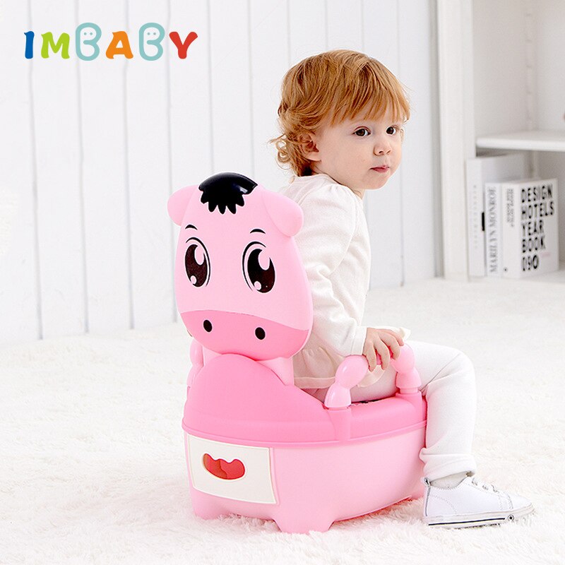 IMBABY Baby Boy Potty for Kids Training Seat Baby Girl Pot Adjustable Ladder Children Toilet Safety Folding Bebe Seat Pots Frog