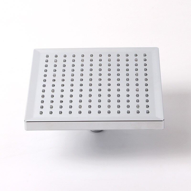 Zhang Ji Badkamer 8 Inch Led Light Vierkante Regendouche Rvs Kleurrijke Wandmontage Douche Professionele Top Sproeier: Default Title