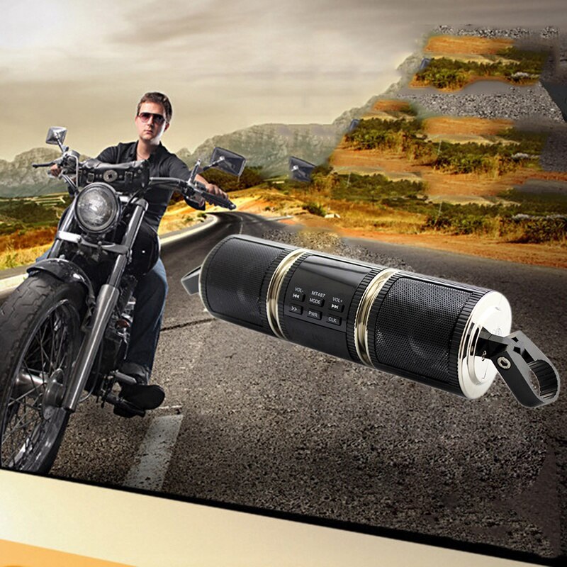 Amplificateur Audio Bluetooth pour guidon de moto, système de haut-parleur stéréo Mp3 Usb 12V