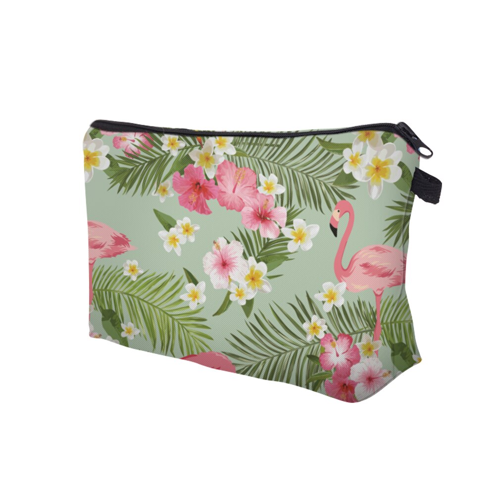 Deanfun 3D Printed Cosmetic Bags Flamingo and Flower Necessaries for Travelling Storage Makeup 51055