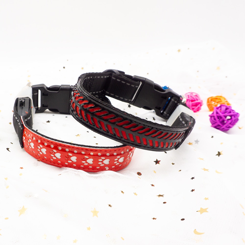 Självlysande mönster halsband för hundar halsband cool usb laddning led hund halsband anti-lost halsband roliga husdjur produkter