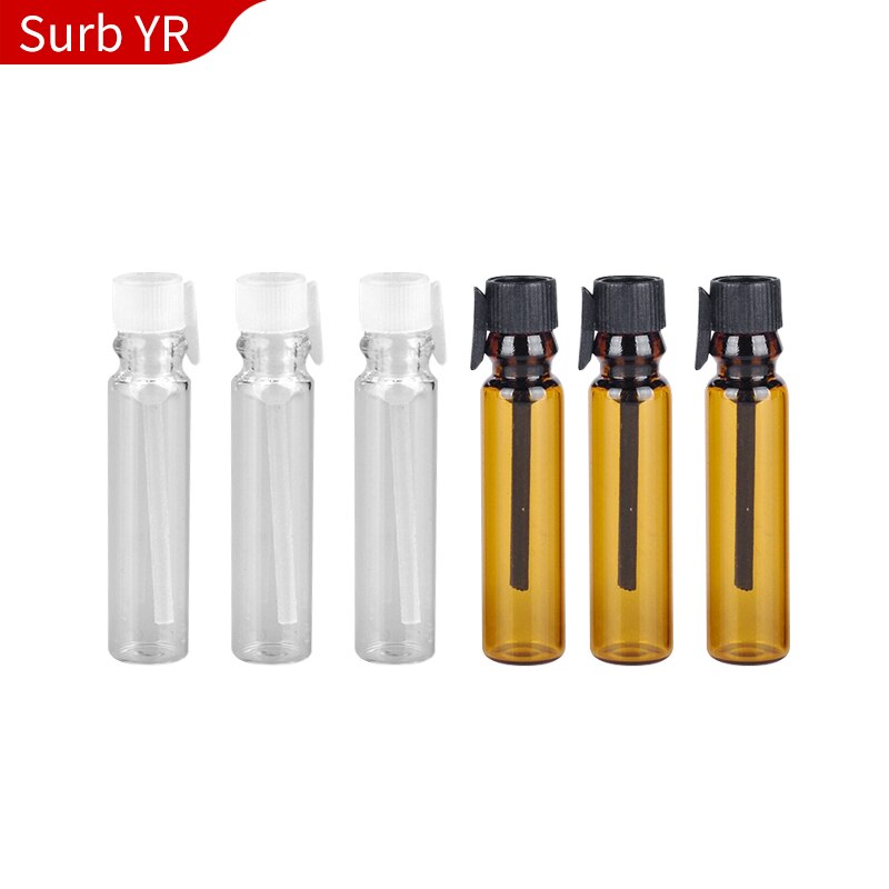 (20 Stuks/partij) 1 Ml Mini Glas Draagbare Sample Parfum Fles Lege Parfum Essentiële Oliën Voor Reiziger