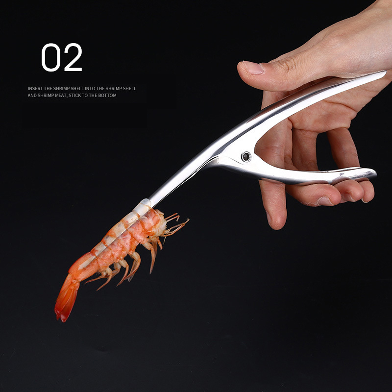 Éplucheur de crevettes en acier inoxydable, outil de nettoyage, couteau de nettoyage, ouvre-crevettes, éplucheur de peau d&#39;écrevisse