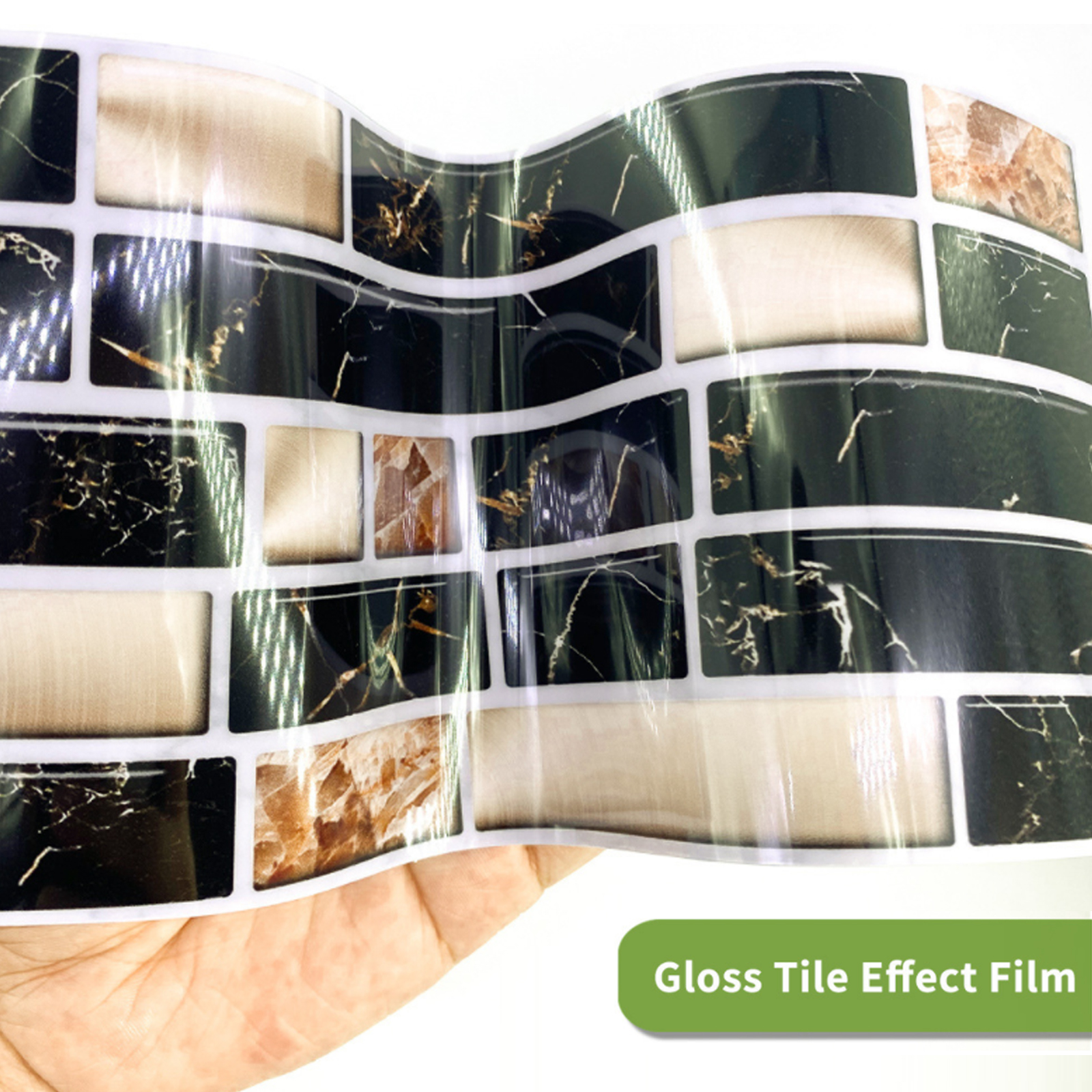 27PCS Marble Wall Stickers Self Adhesive Wallpaper Waterproof Tile Stickers For Bathroom Kitchen Sticky Paper PVC Wall Stickers