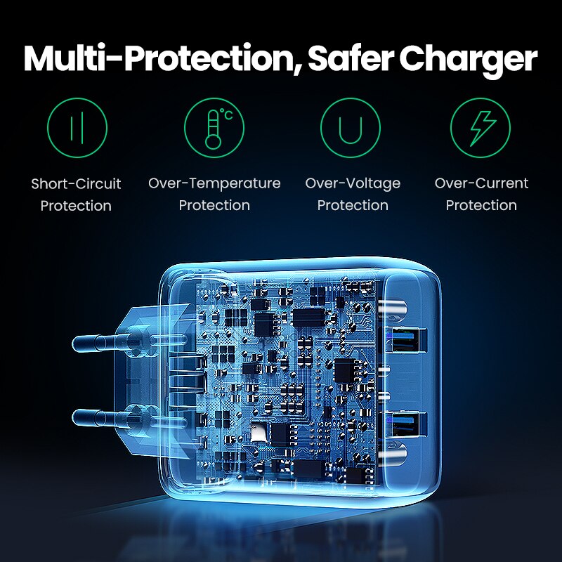 USB Charger Quick Charge Universal Phone Adapter for iPhone Xiaomi Samsung Huawei Mate 30 Tablet Wall Mobile Charge Fast Charger