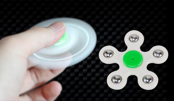 5 Hoek Spinner Vinger Spinner Hand Spinner ABS Spiner Komt Anti Stress Speelgoed: WHITE