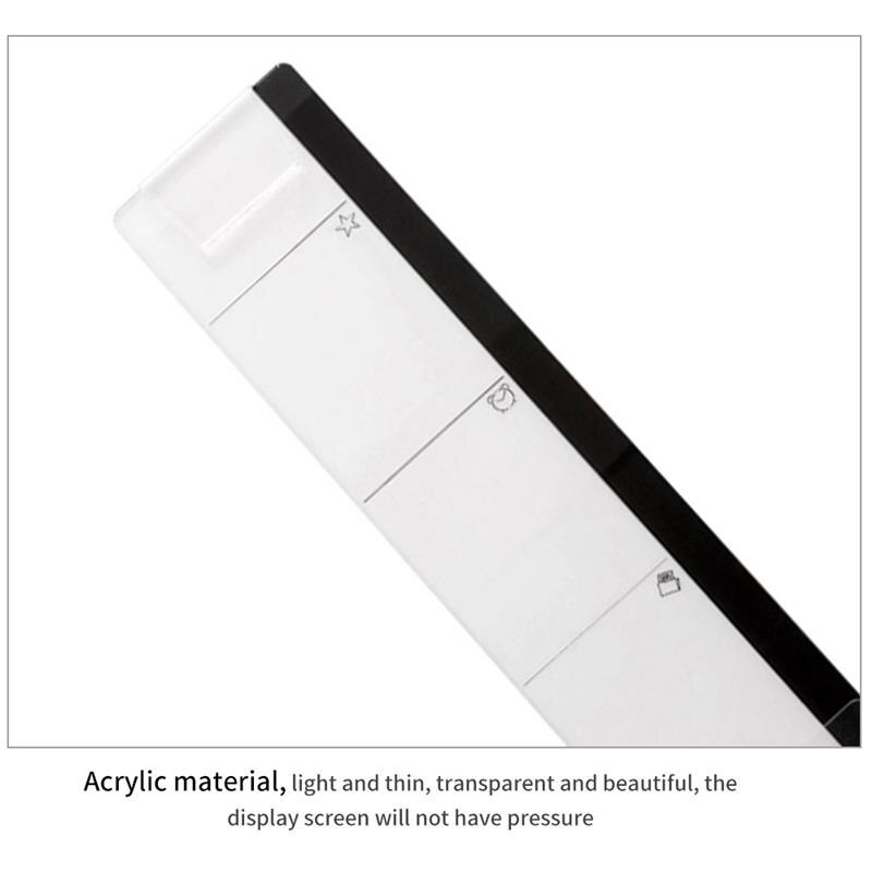 Computer Monitor Seite Panel Sticky Note Bord Computer Bildschirm Acryl Nachricht Bord mit Der Lade Loch Telefon Halter