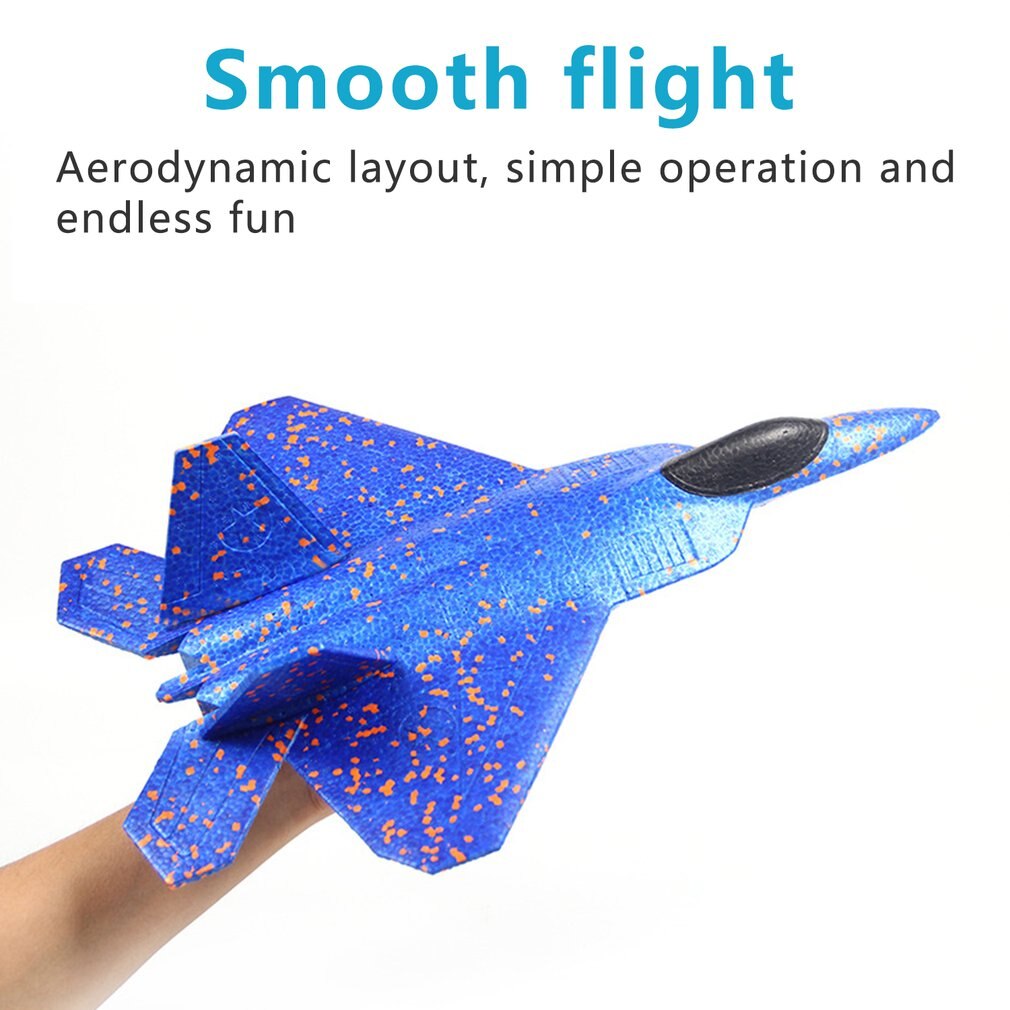 Modelo de avión de espuma para niños, juguete infantil de 42cm, con luz acrobática, educativo, EPP planeador, avión de combate