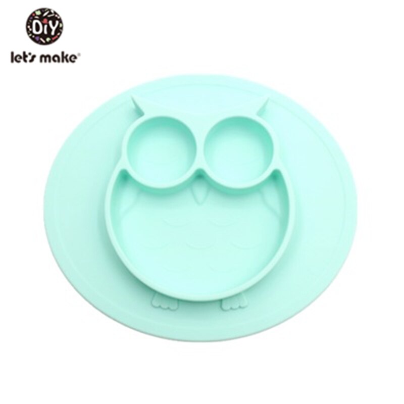 Uil baby siliconen dinerbord uil dinerbord kinderdinerbord antislip rooster aanvullend voedsel dinerbord voedselveilig: 3