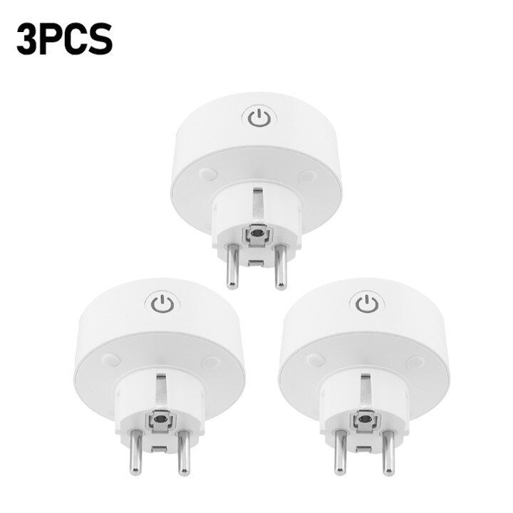 10A European Standard Wifi Smart Socket Remote Control With Recording Power Function Voice Control Electrical Sockets: 3PCS