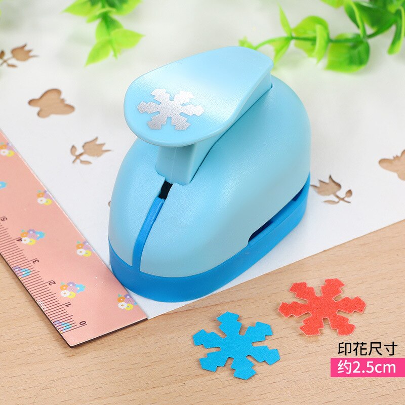 1pcs 2.5cm/1.5cm Mini Paper Punch for DIY Card Punch Device Engraving Cutter Machine Handmade Materials for Kindergarten: 2.5cm snowflake