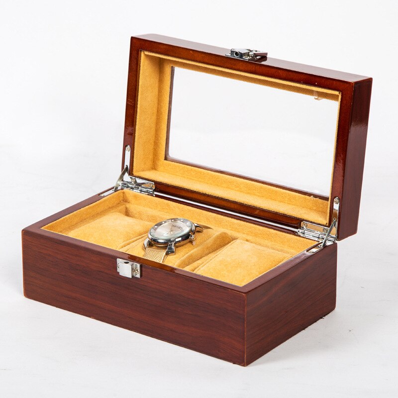 3/5/6 Schlüssel Holz Uhr Vitrine Glas oben Schmuck Sammlung Lagerung Kasten: 1