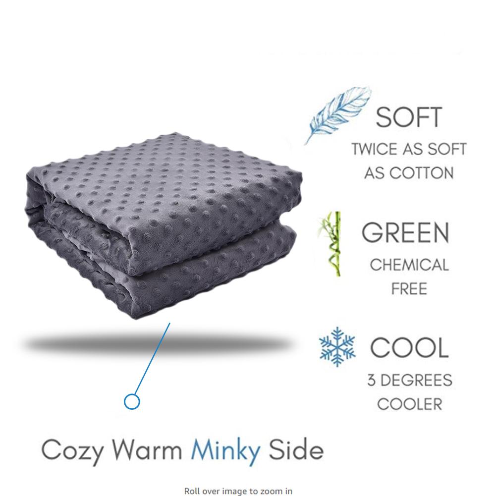 Couverture de couette en velours de cristal de couverture de gravité pondérée par coton couverture de sommeil respirante douce pour la couverture de gravité de décompression adulte
