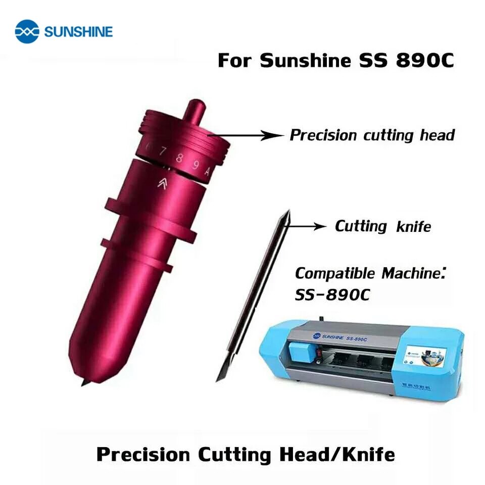 SUNSHINE-cuchilla de corte de película de hidrogel, herramienta para cortar películas de SS-890C, cubierta frontal y trasera