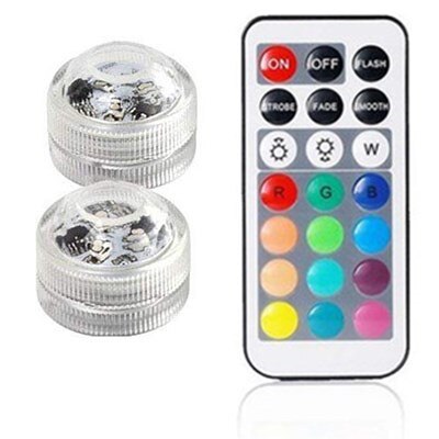 Underwater Led Light IP68 Waterproof Battery Operated Multi Color Submersible Lights For Swimming Pool Fountains Ponds Fishing: 1controller 2 Light