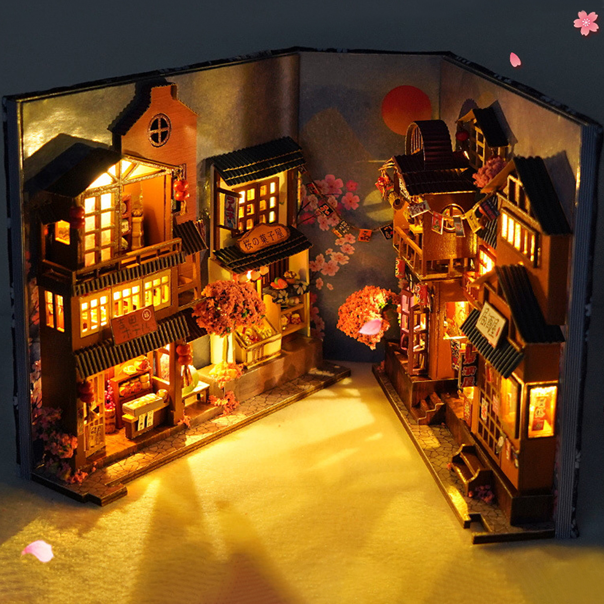 DIY Book Nook Kit Plank Insert Miniatuur Alley House Boekenplank Kamer Poppenhuis Boekensteun 3D Houten Puzzel Ambachtelijke Woondecoratie