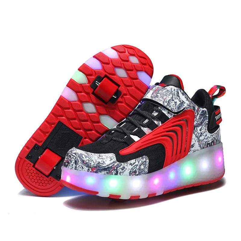 Verstellbare Quad-Rollschuhschuhe für Mädchen Ich bin ändern von 6–12 Jahren, Doppelrad, Allrad-Inline-Rollschuhe, hoher ästhetischer Wert mit Rädern: Blau / 4