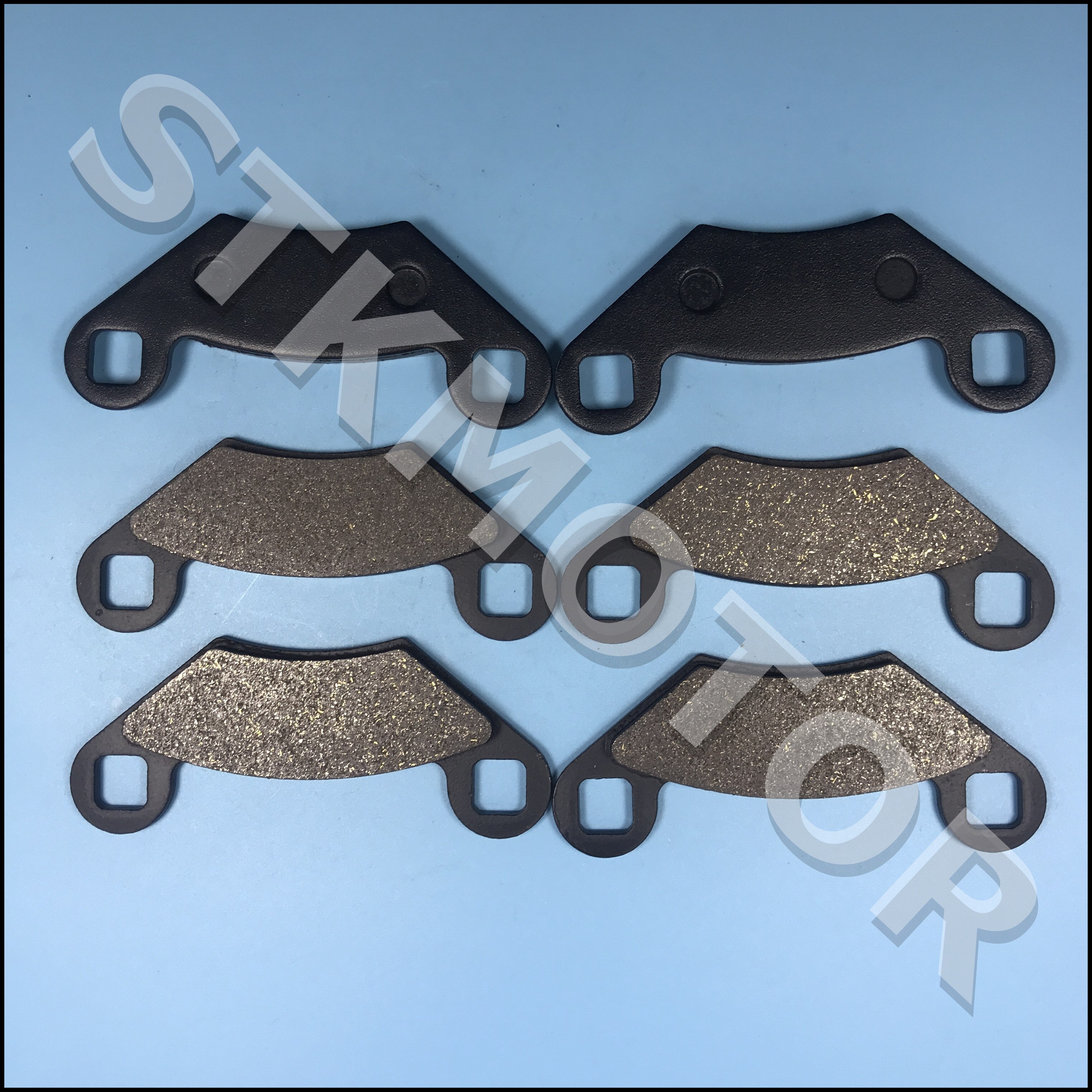 Pastilhas de freio de alta qualidade para polaris sportsman, 3 conjuntos/6 peças de pastilhas de freio 570 efi 2014-2017, freios traseiros e dianteiros