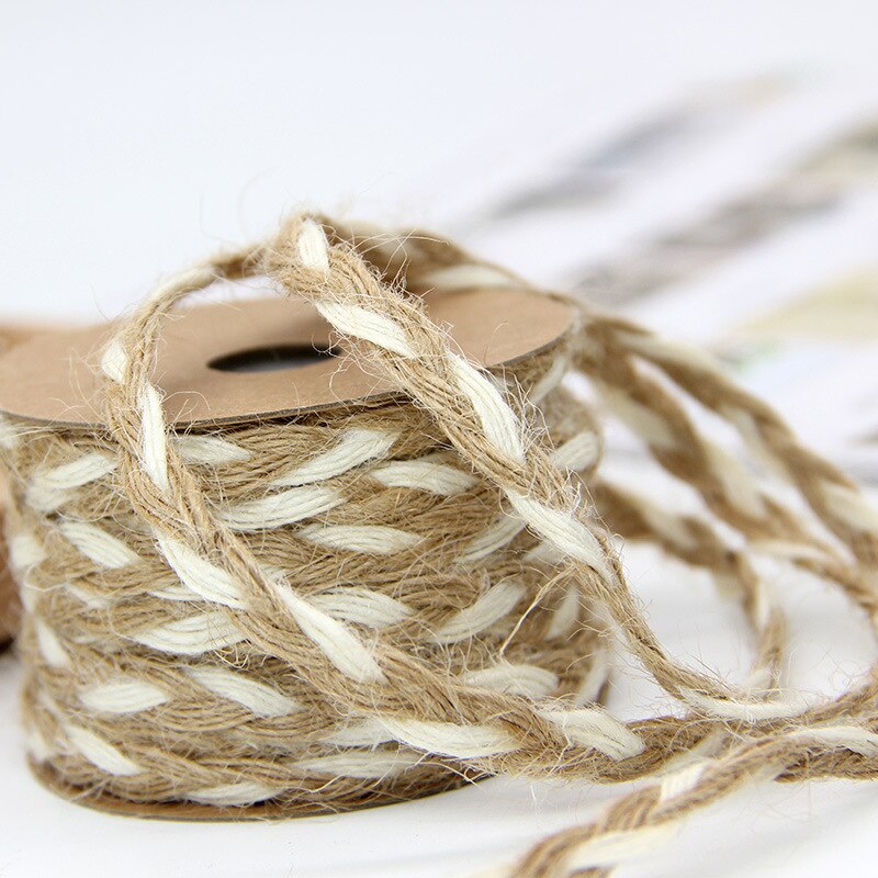 JOJO BOWS 5mm 5m Hemp Rope Ribbon Jute Burlap Webbing For Needlework DIY Craft Supplies Earring Chain Material Pendant Accessory