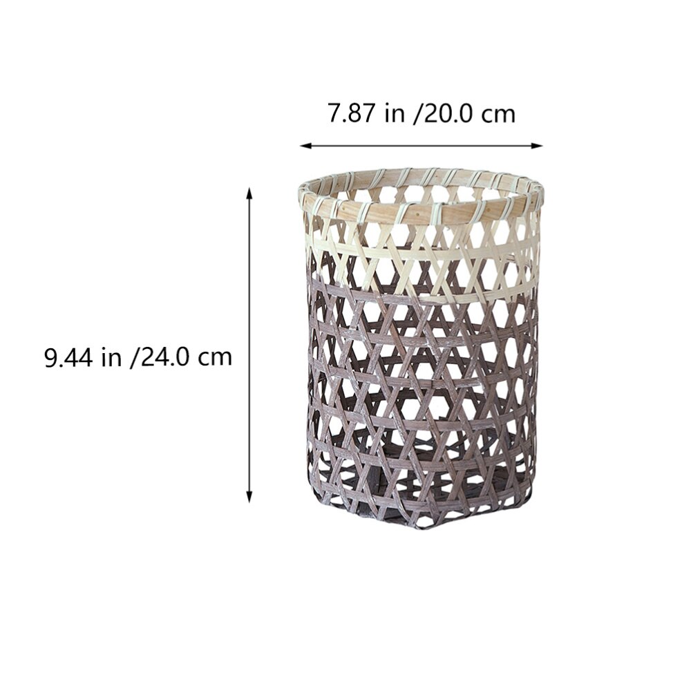1Pc Nachtkastje Prullenmand Land Stijl Fruit Brood Mand Bamboe Mand