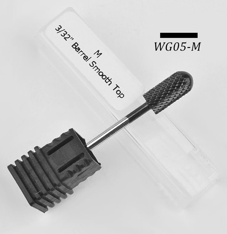Tungsten Carbide Nail Drill Bit 3/32 "Zwart Titanium Coated Burr Bits voor Manicure Boor Accessoires Nail Art tool: WG05-M
