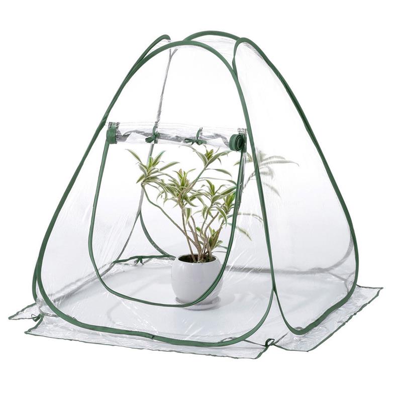 Mini Greenhouse Tent Pop Up PVC Grow House Small Indoor Outdoor Garden Flower Pot Cover Patio Flower Protection Useful Garden