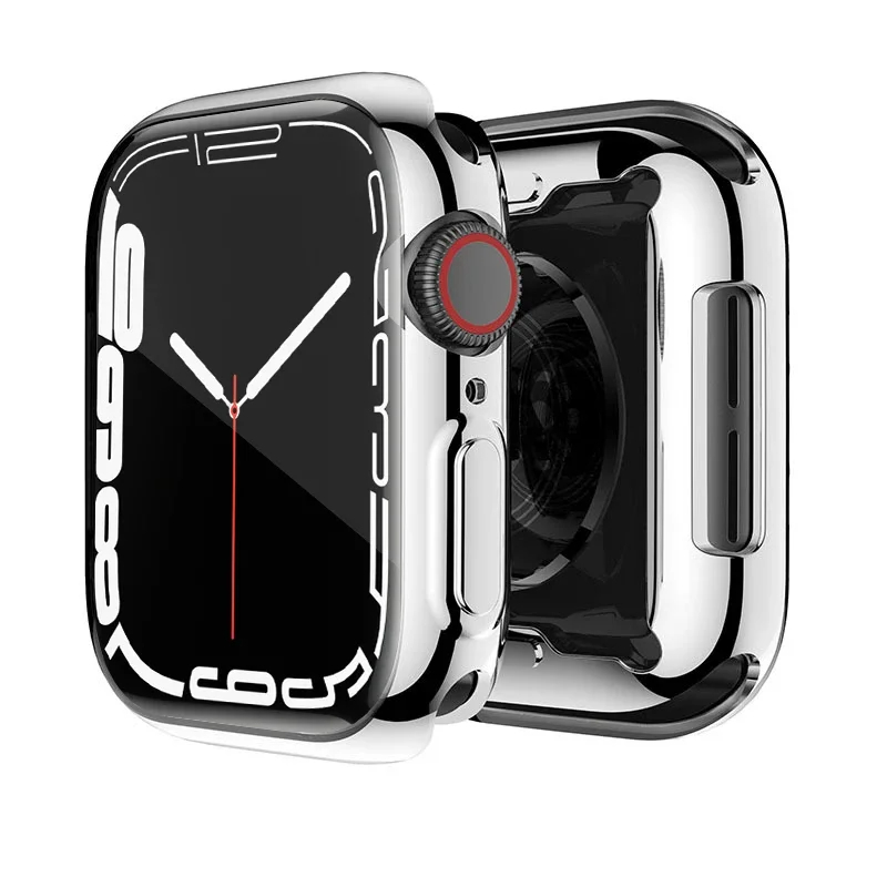 Screen Protector For Apple Watch case 45mm 41mm 44MM 40MM Full TPU bumper Cover 42mm 38MM accessories iwatch series 7 SE 6 5 4 3: T1/6 # / 10 Inches & Above