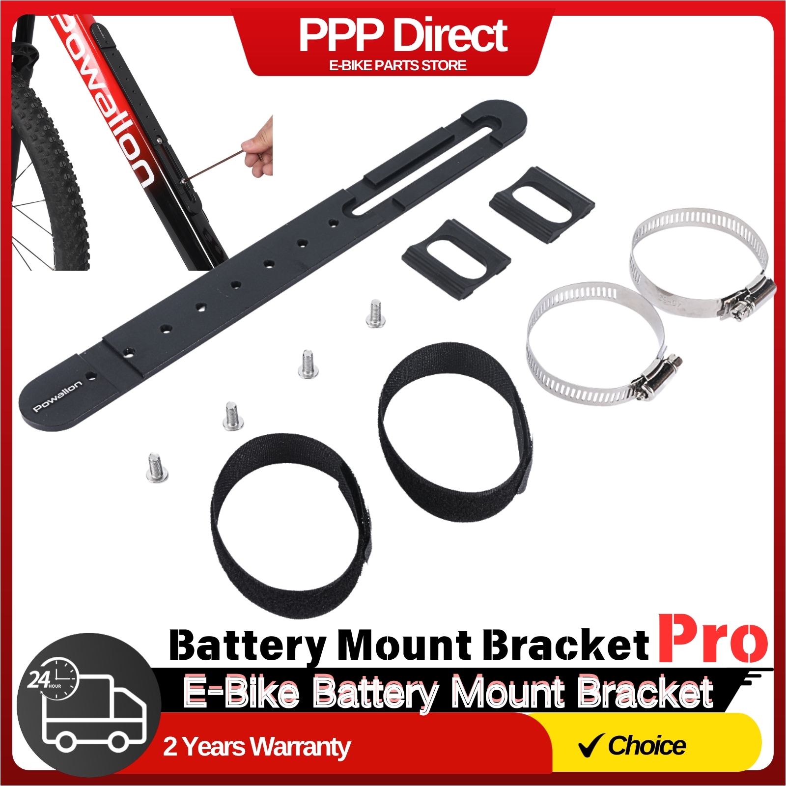 Support de batterie de vélo électrique, support de boîte de batterie de vélo électrique en alliage d'aluminium pour support de montage de vélo Hailong Polly Shark