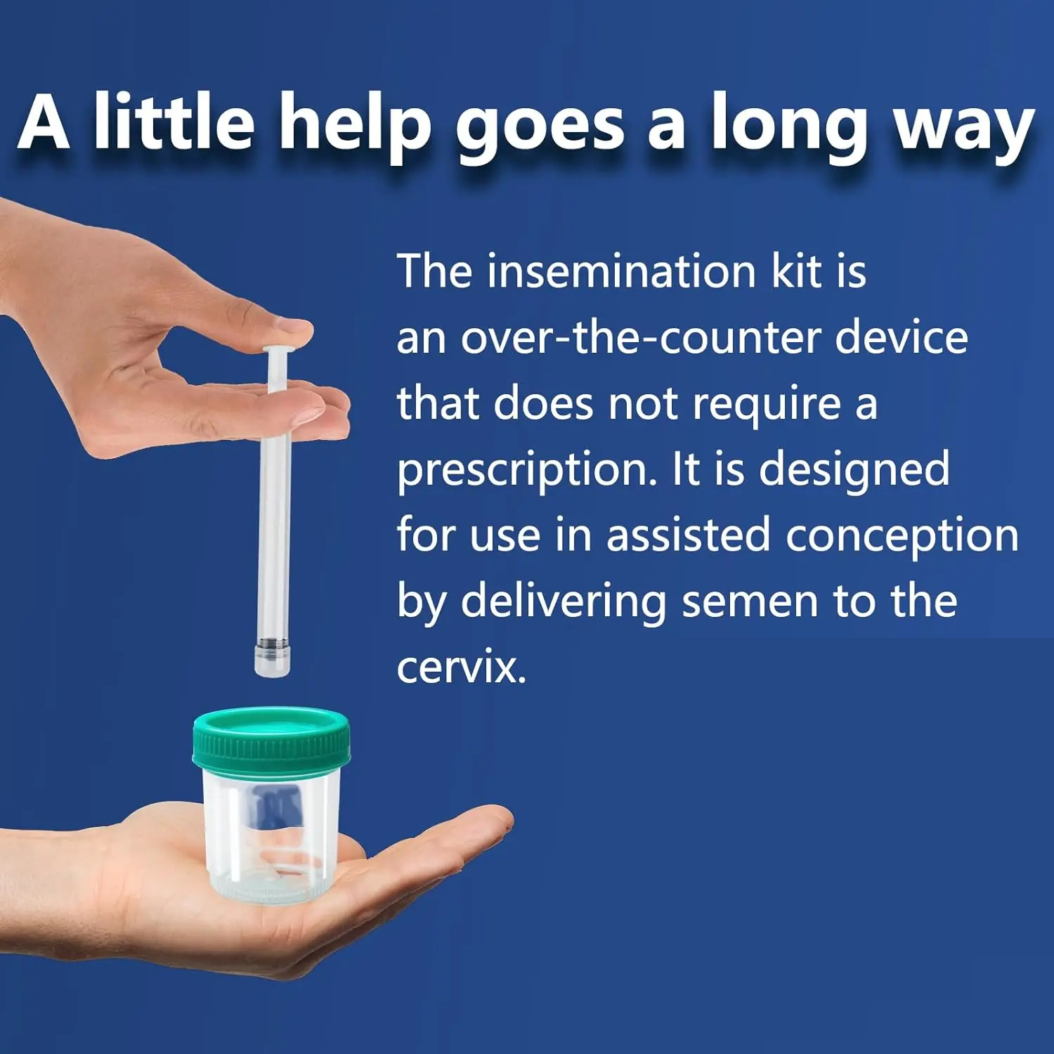 4er- sets for sterile insemination at home for natural conception, fertility support, applicators, collection cups