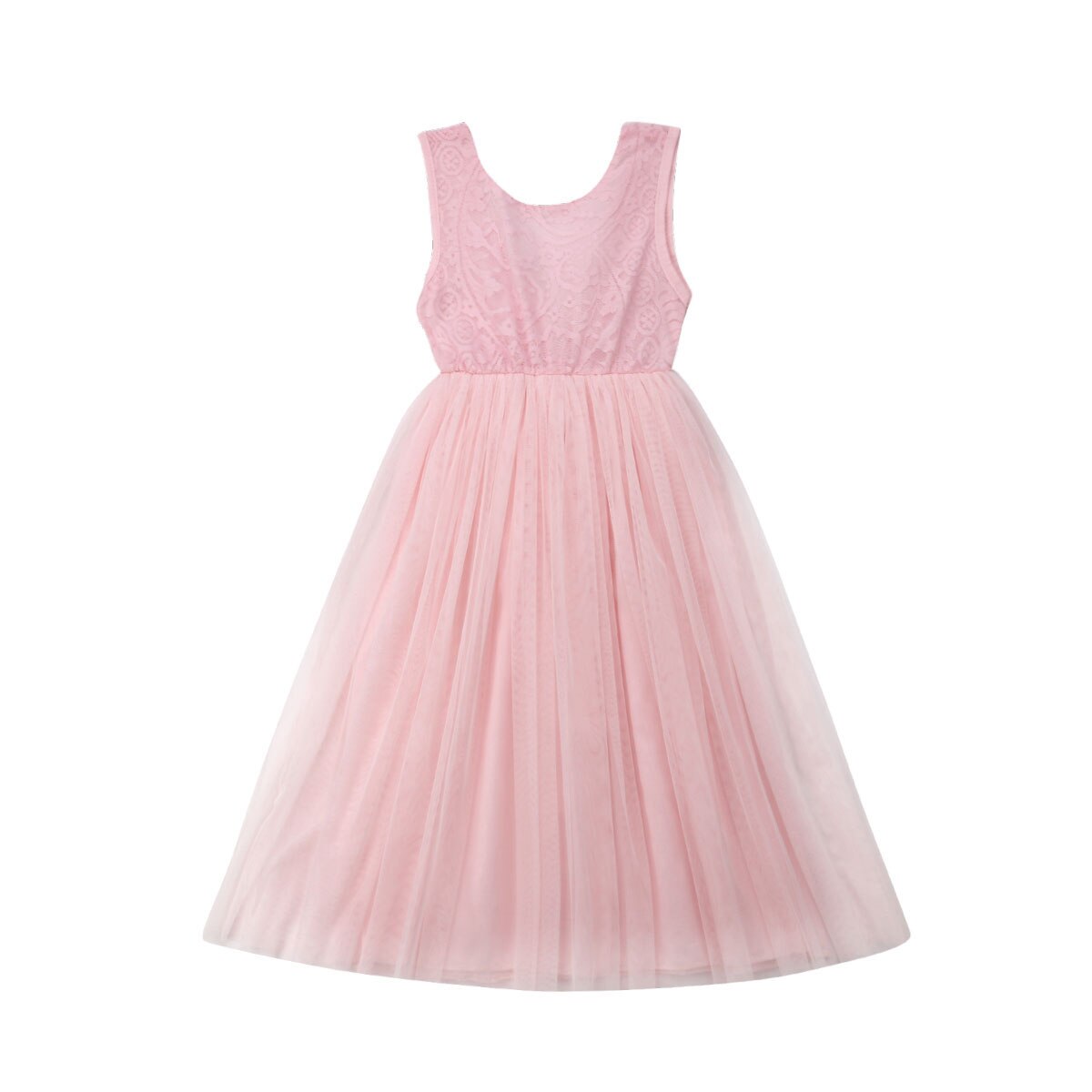 Festa di Nozze Abiti Per Bambini Per Le Ragazze Del Bambino Del Bambino Delle Ragazze di Fiore Del Merletto Chiffon Abito Da Damigella D'onore Della Principessa Del Bambino Vestiti Delle Ragazze: Colore rosa / 4T