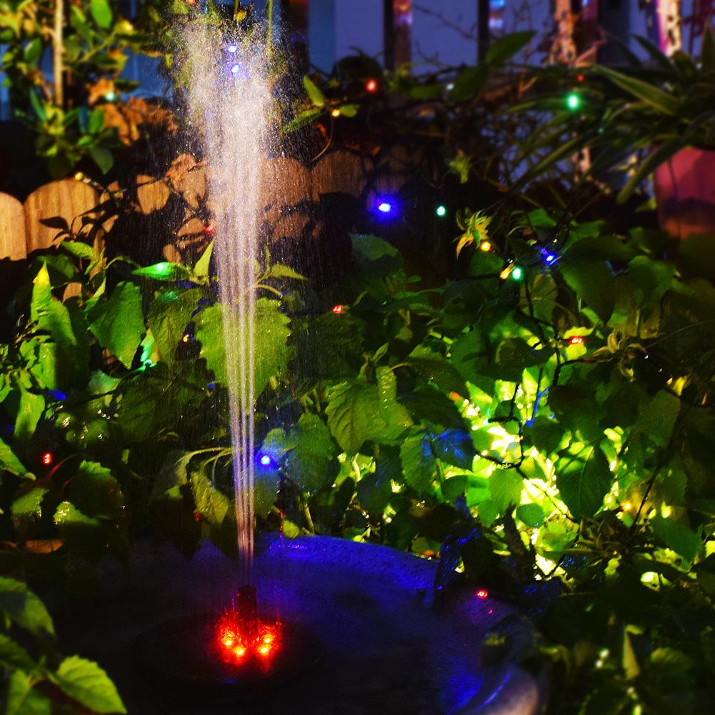 Solar Fountain High Power Beautiful Battery With Lamp Inserted Water Pump Garden Landscape Decoration Pump 8W