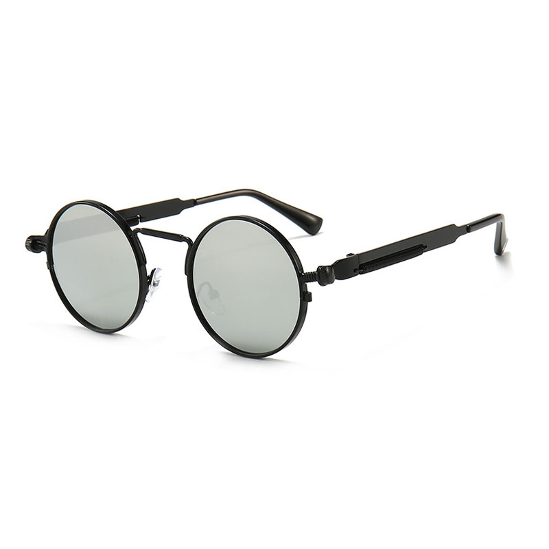 Gafas de Sol de estilo Punk Vintage de Metal para hombre, Gafas de Sol redondas Retro Y2K Cyberpunk para Mujer, Gafas de , Gafas Sol para Mujer UV400