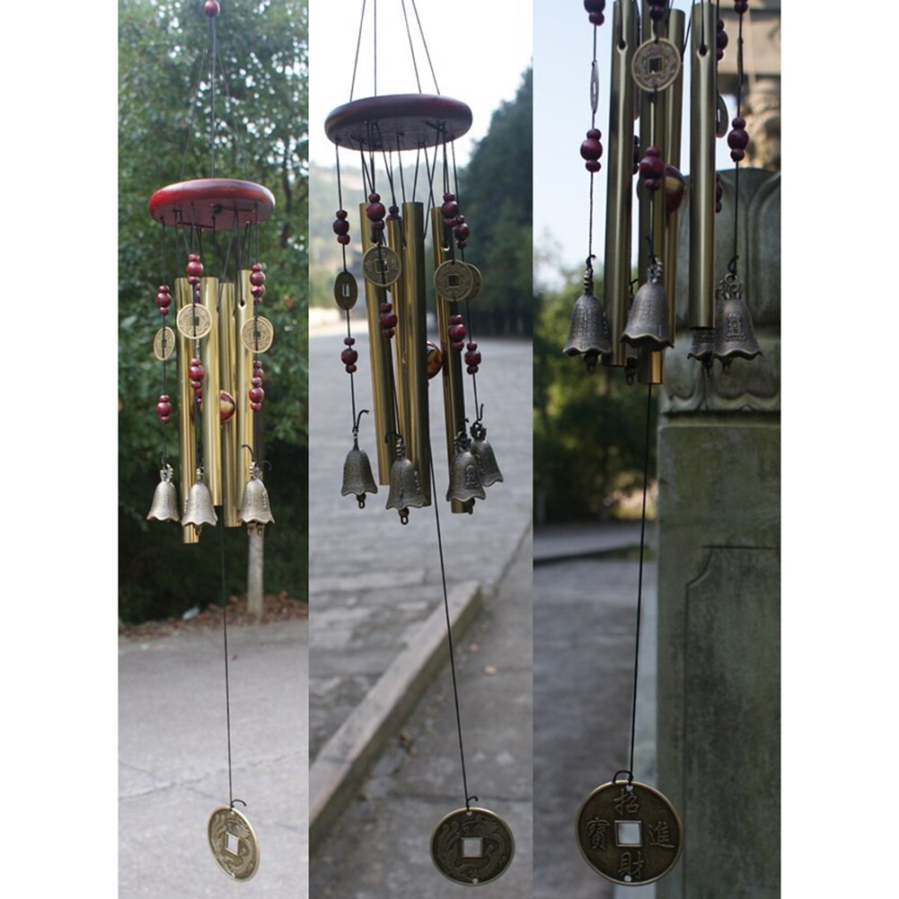 67cm Wohnzimmer Windspiele Garten Ich bin Freien 4 Röhren Glocken Rostschutz Kupfer Antike Windchime Für Haus Hof Hängen dekoration