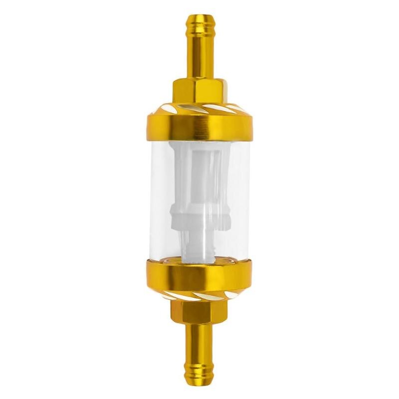 Filtros universales de aceite y combustible de 8mm, filtro de aceite para motocicleta, accesorios para ATV, Dirt Pit Bike, Motocross para automóvil: Dorado