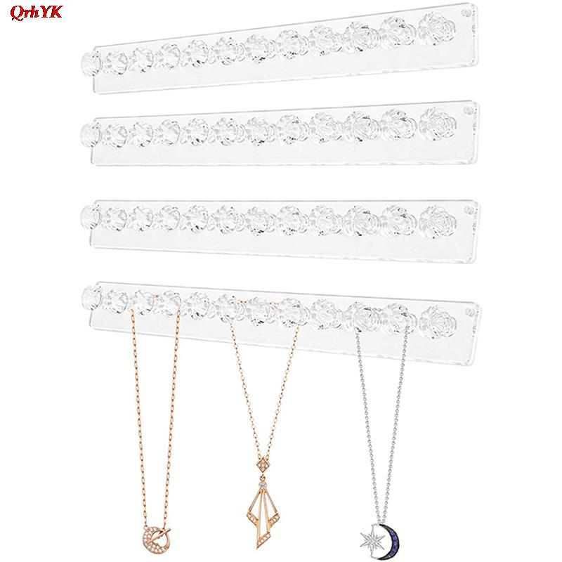 Porte-bijoux 12 en 1 en pâte adhésive, rangement mural suspendu, crochets de bijoux, organisateur de bijoux, boucle d&#39;oreille, anneau, collier, support de cintre