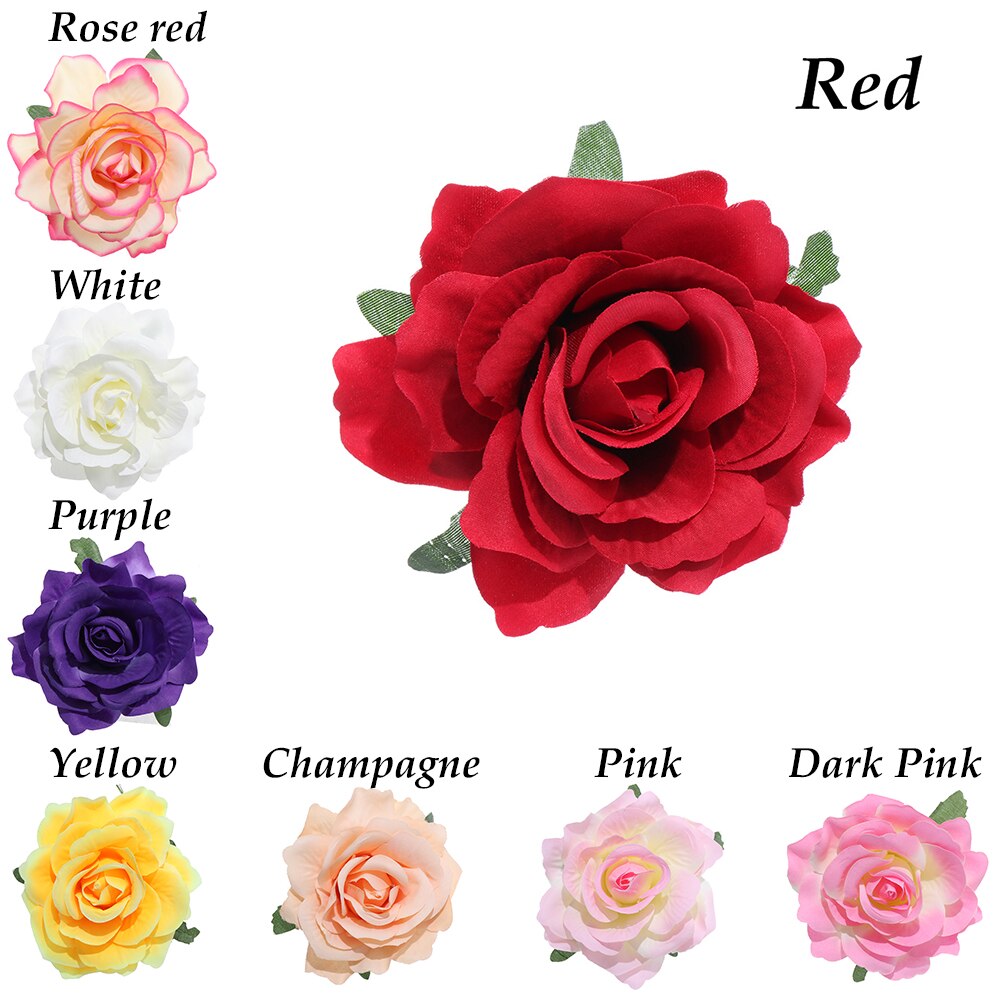 1 PC Chic Bridal Rose Flower Hairpin Wedding Bridesmaid Brooch Party Hair Clip Barrettes Accessories bijoux femme