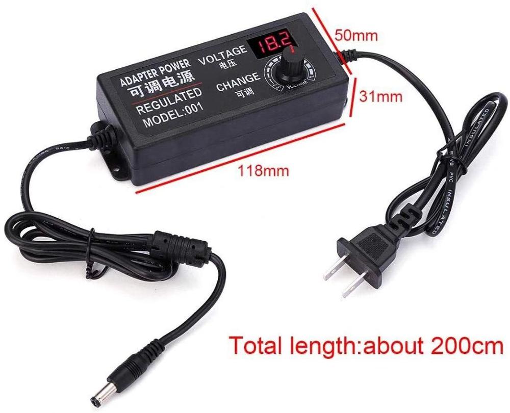 AC naar DC 3 V-12 V 5A Verstelbare Adapter 3V 4.5V 5V 6V 9V 12Volt Scherm Spanning Gestabiliseerde Voeding Universele Lader