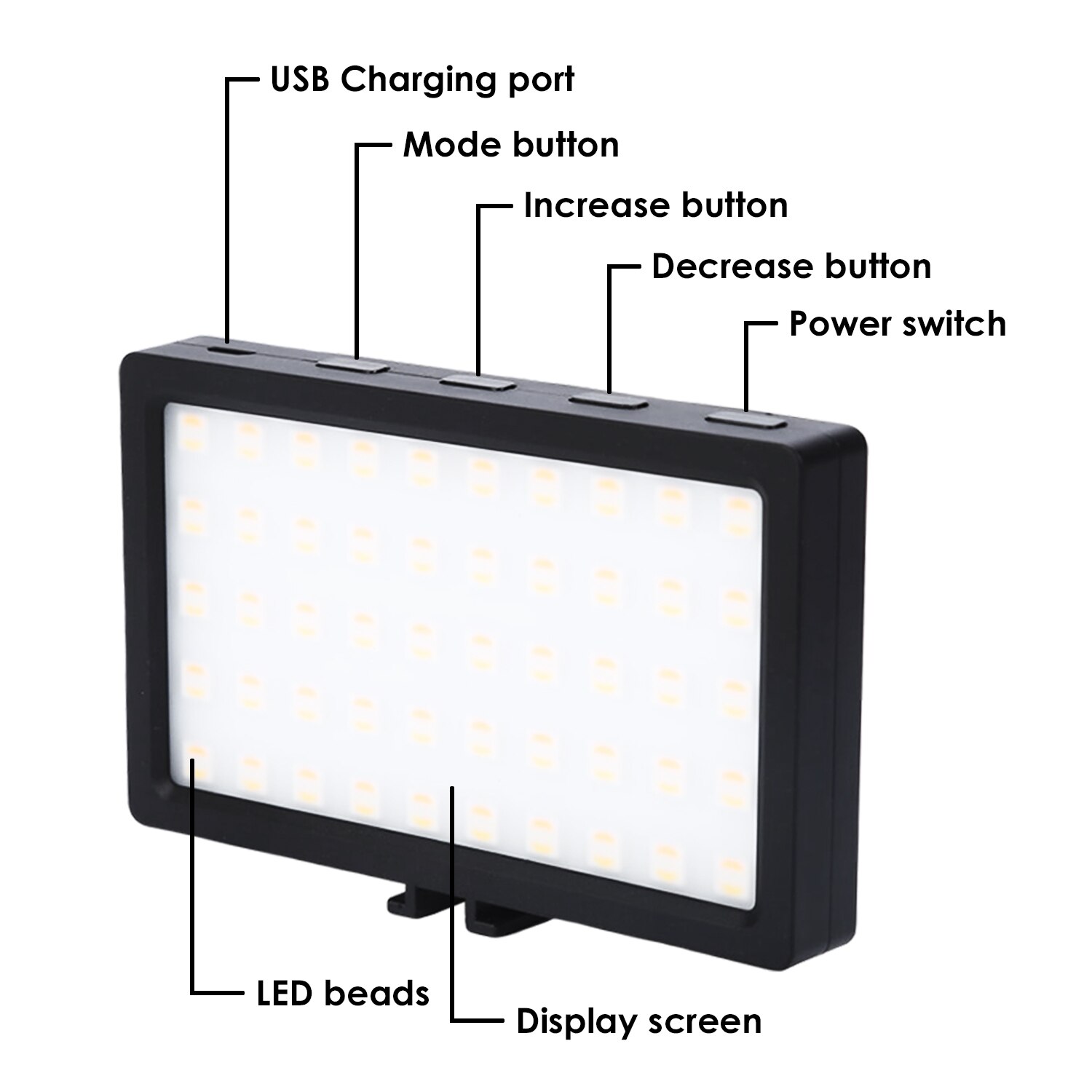 Onefire 3200k-5600k mini led lys rgb justerbar til video blogger bærbar håndholdt led lys fotografisk kamera video lys