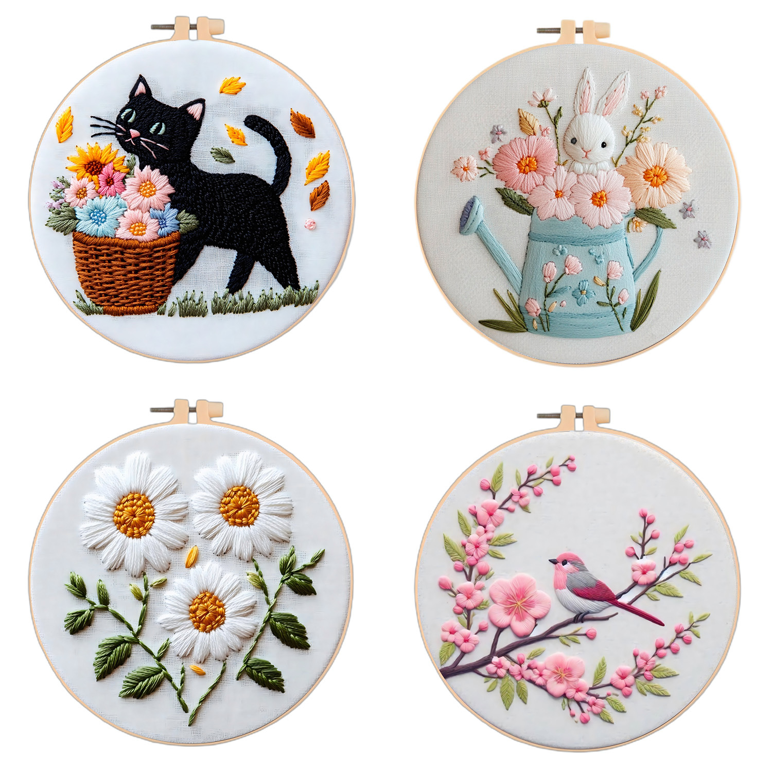 Kit de Broderie pour Adultes - Motif Scénique - Coton - Cadeau Noël Anniversaire
