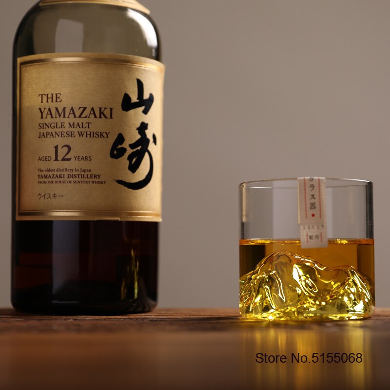 Iceberg – verre à liqueur 3D, 2 pièces, pour liqueur de montagne, verre de Vodka, coffret en bois, ensemble de verres à vin de style japonais
