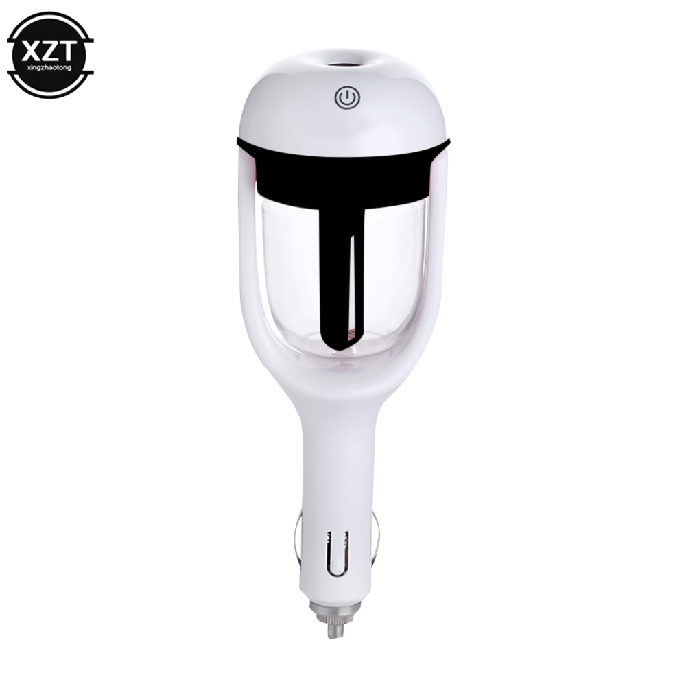 Mini humidificateur d'air pour voiture, purificateur d'air à vapeur, diffuseur d'arôme, huile essentielle, diffuseur d'aromathérapie, brumisateur automatique pour voiture: Black