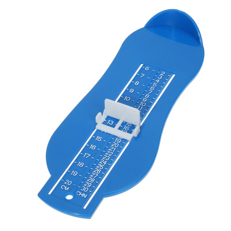 Baby fod måle måler sko størrelse måle lineal værktøj baby barn sko småbarn spædbarn sko fittings måler fod måle værktøj: Blå