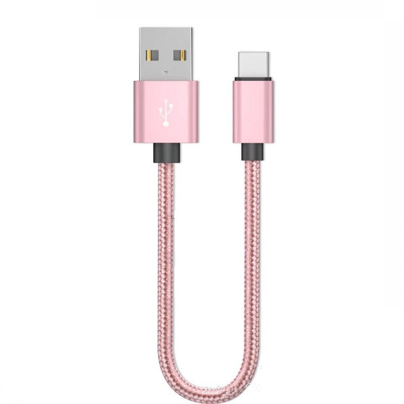 Metal rodzaj USB C ładowarka adapter do xiaomi mi 9 8 se A2 A1 6X 0.2M krótki transmisji kabel do transmisji danych dla Xiaomi redmi note 7 pro: Różowy / 0.25 m
