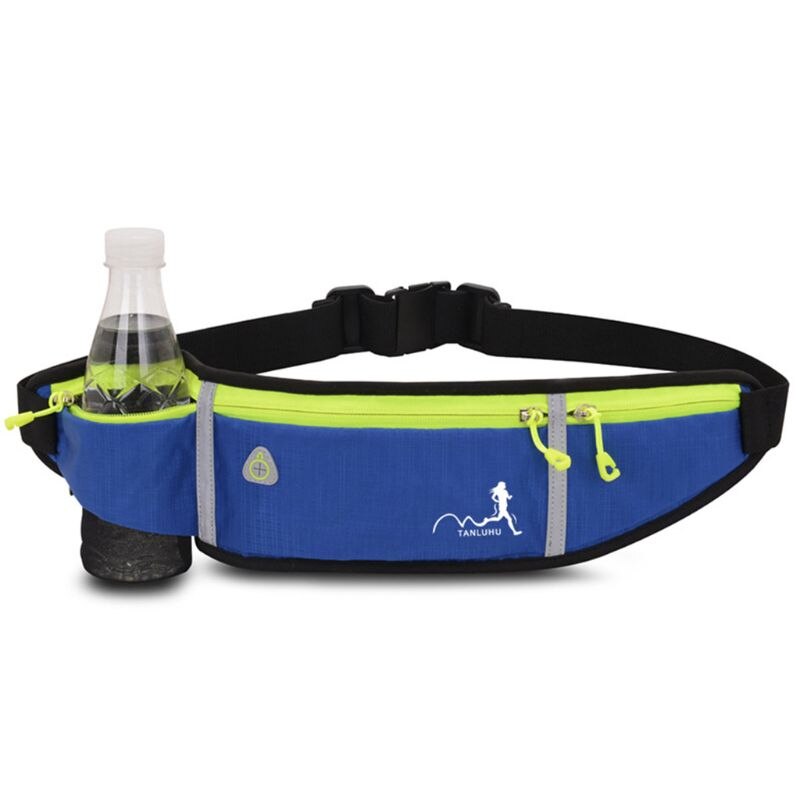 Waterdicht Running Taille Packs Running Tas Riem Telefoon Container Jogging Wandelen Riem Gym Fitness Tas Running Accessoires: Deep Blue