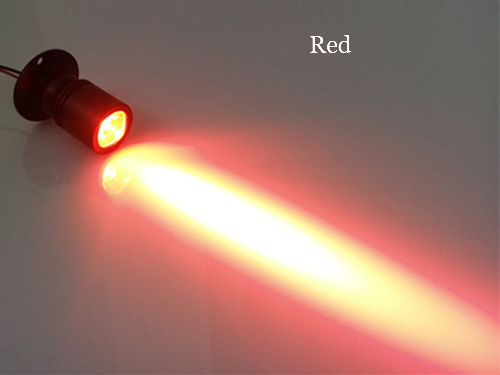 1 stk/parti  d20mm 1w søkelyset skaplampe faretto høy effekt ledet varmhvit  ac2230v dc12v stk.: Rød