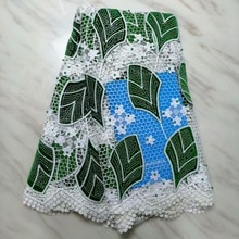 excellent embroidered milk silk lace velvet fabric with rhinestones 5yards top stones water soluble lace velvet fabric for party