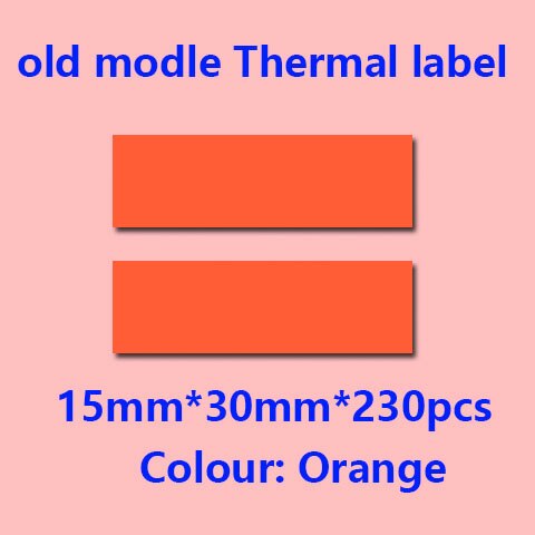 D30 Thermal Label printer Paper Phom Mini Supermarket Price sticker Paper Waterproof Anti-Oil Pure Color Scratch-Resistant: 15X30 Orange